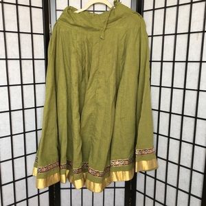 Green Cotton Lehenga Skirt.